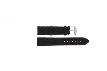 Tissot horlogeband T049.417 - T600031360 / T038.430 / T049.410 / T033.410 / T71.3.633 / T71.3.623 / T033.423 Leder Zwart 19mm + rood stiksel